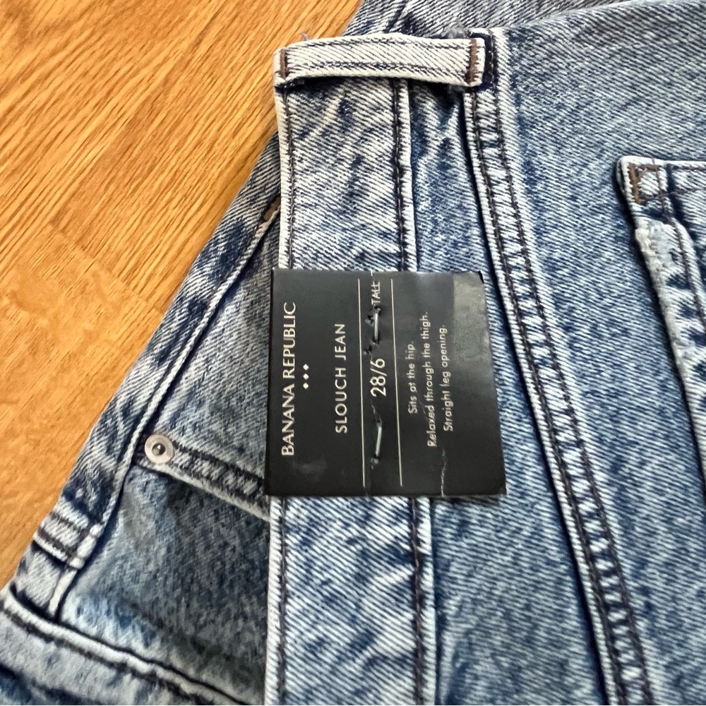 Banana Republic Light Blue Slouch Jeans with Cuff 6Tall - Picture 6 of 6